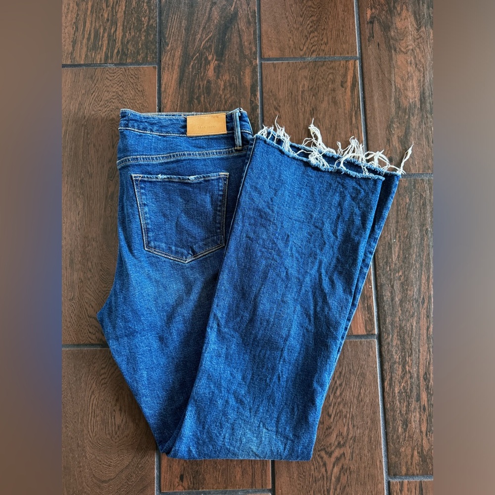 Dear John Women’s Jaxtyn Bootcut St Tropez‎  Distressed Raw Hem Jeans Size 31x32